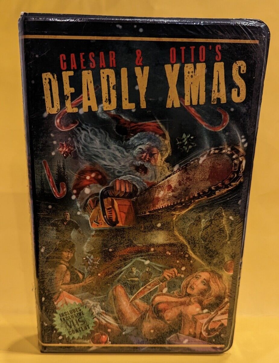 Rare Sealed New VHS Caesar & Otto's Deadly Xmas 2014 Wild Eye Clamshell