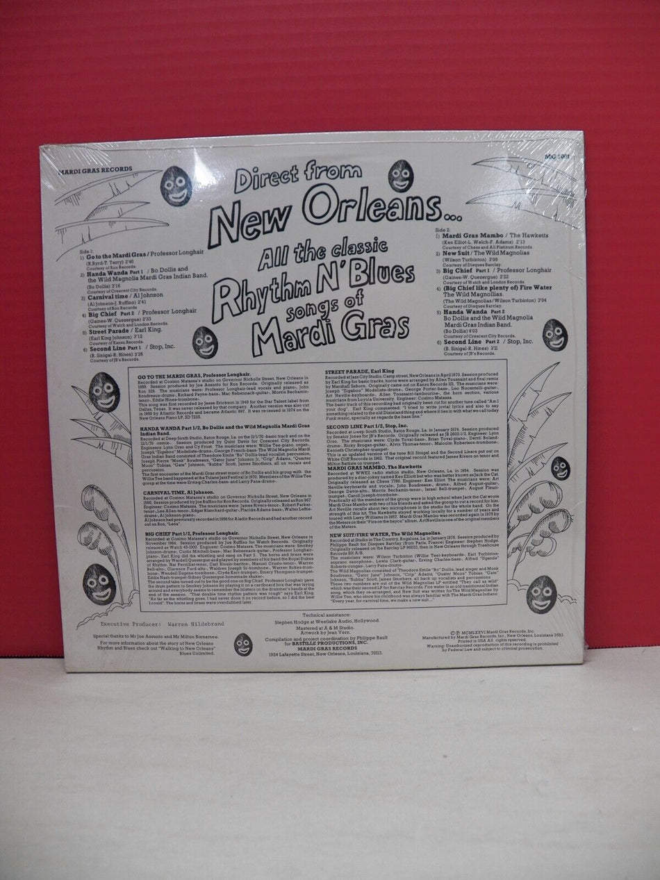 Sealed 12" LP  Various Artists Mardi Gras In New Orleans 1977 Mardi Gras MG 1001