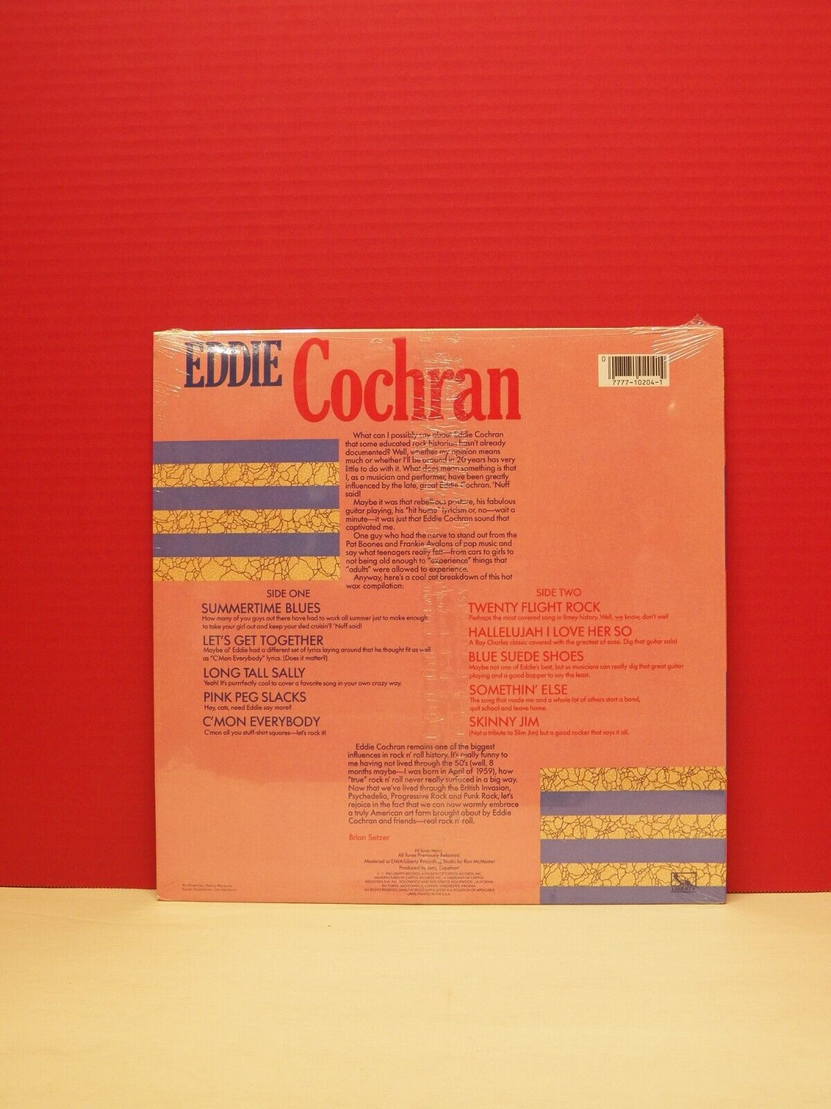 Sealed 12" LP Eddie Cochran Great Hits 1983 Liberty Mono LN 10204