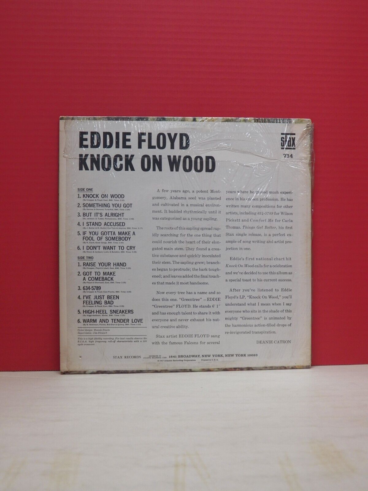 12" LP VG++/EX Eddie Floyd Knock On Wood 1967 Stax Mono 714