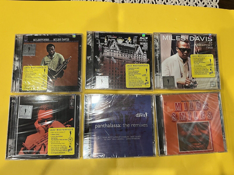 Sealed 6 CD Lot Miles Davis At Newport 1958 Miles Smiles Jazz at the Plaza &more