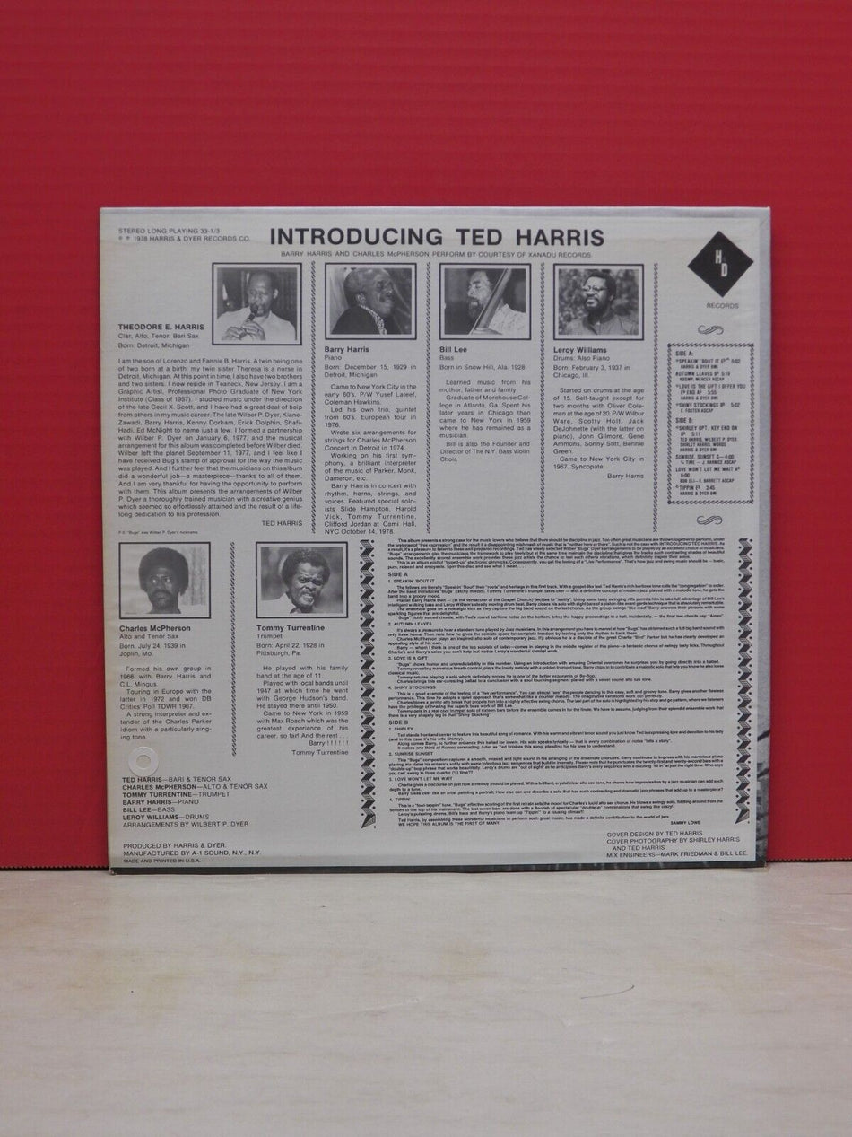 12" LP VG++/EX Ted Harris Introducing Ted Harris 1978 H&D Records #628