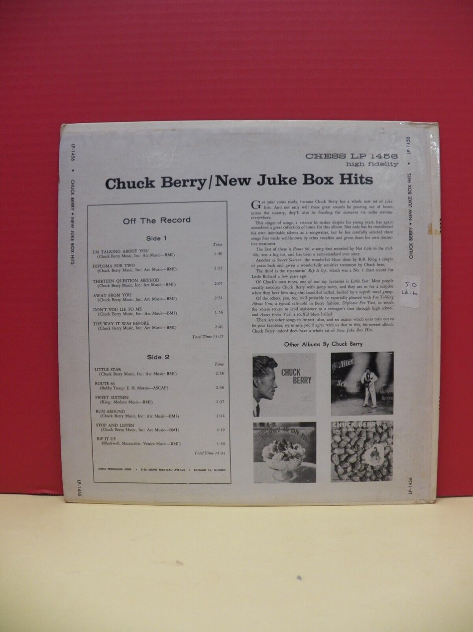 12" LP VG++/EX Chuck Berry New Juke Box Hits 1961 Chess Promo Mono LP 1456