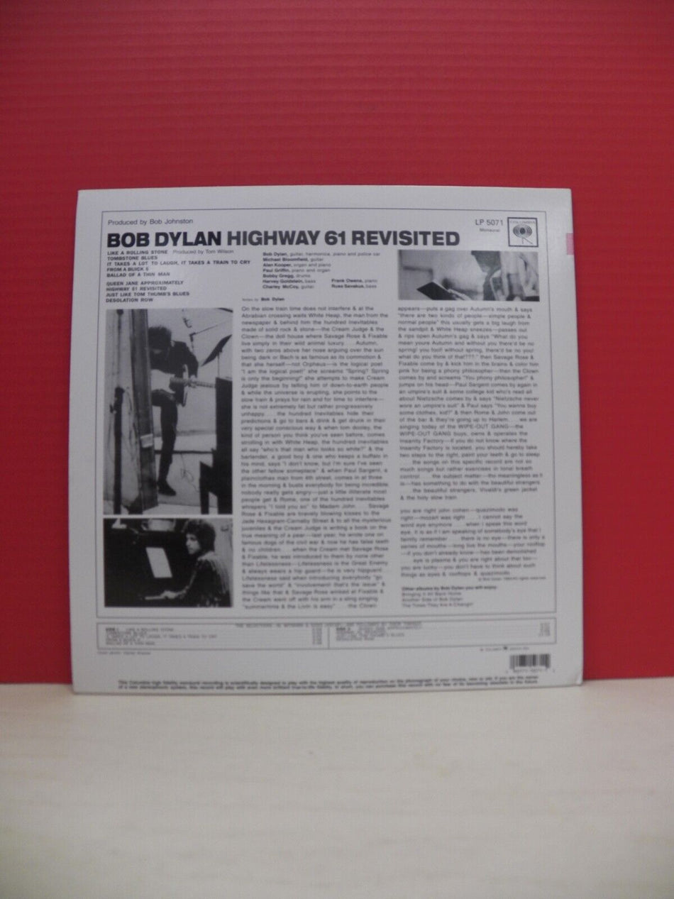 12" LP NM- Bob Dylan Highway 61 Revisited 2001 Columbia Reissue Mono LP 5071