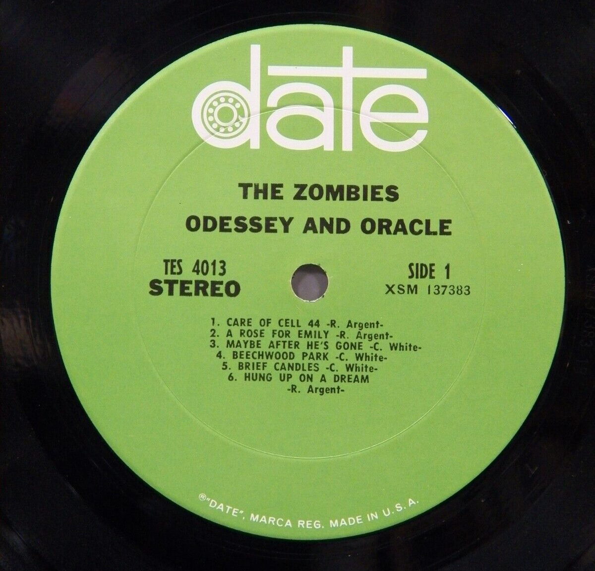 12" LP EX The Zombies Odessey & Oracle 1969 Date Repress TES 4013