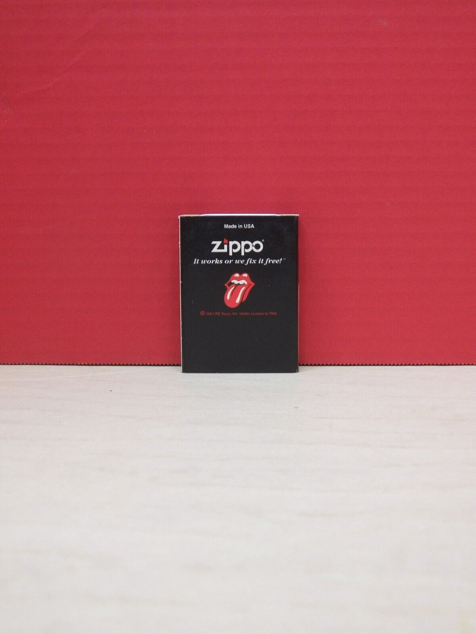 Rolling Stones Black Body Established 1962 Logo Zippo Lighter 2001 RS Tours