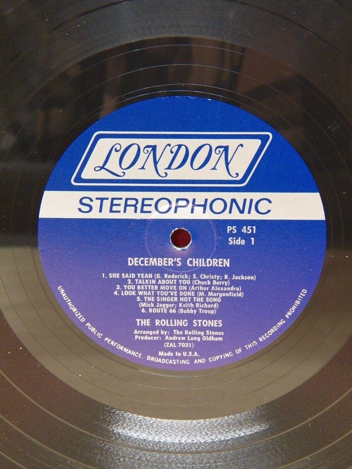 12" LP EX The Rolling Stones December's Children (And Everybody's) London Stereo