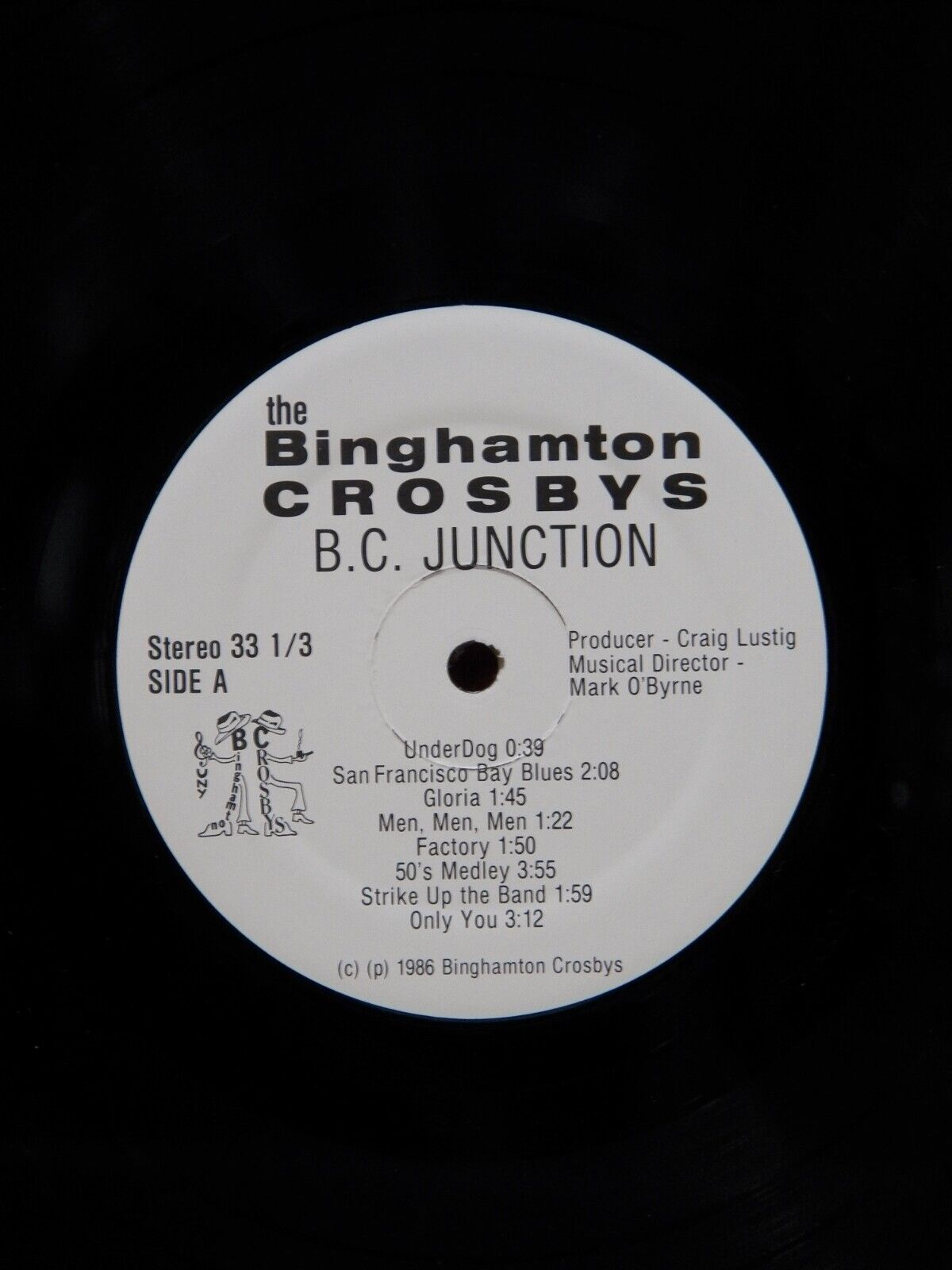 12" LP NM The Binghamton Crosbys B.C. Junction 1986 The Binghamton Crosbys