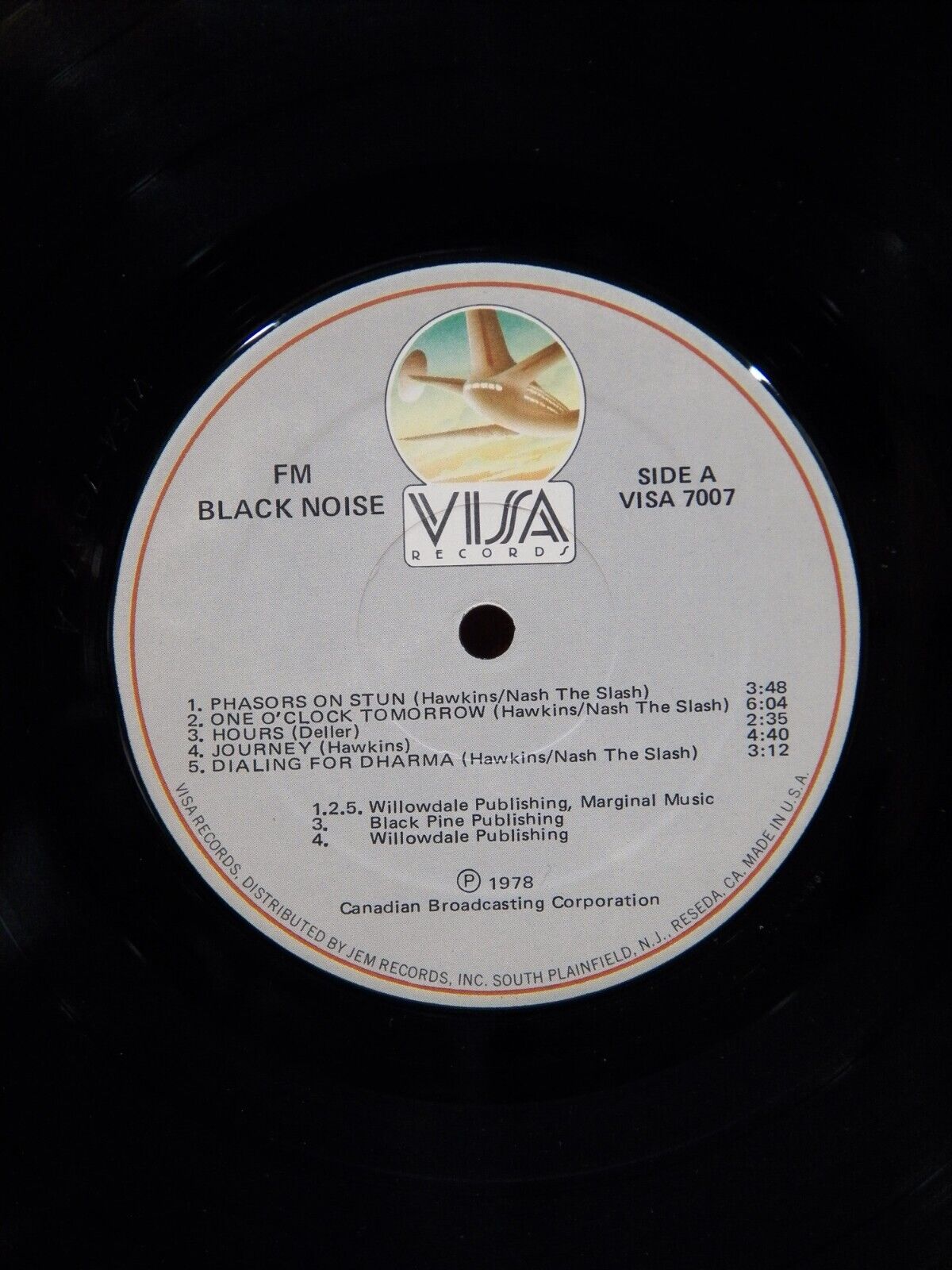 12" LP VG++/EX FM Black Noise 1978 Visa Records VISA 7007