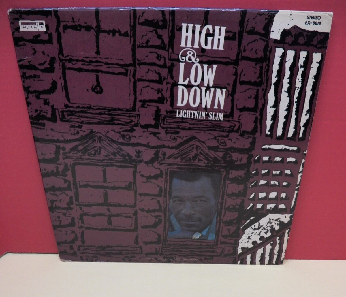 12" LP EX Lightnin' Slim High & Low Down 1971 Excello Stereo EX-8018