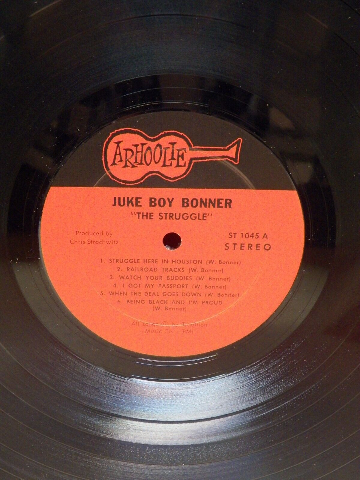 12" LP EX Juke Boy Bonner The Struggle 1969 Arhoolie Stereo ST 1045