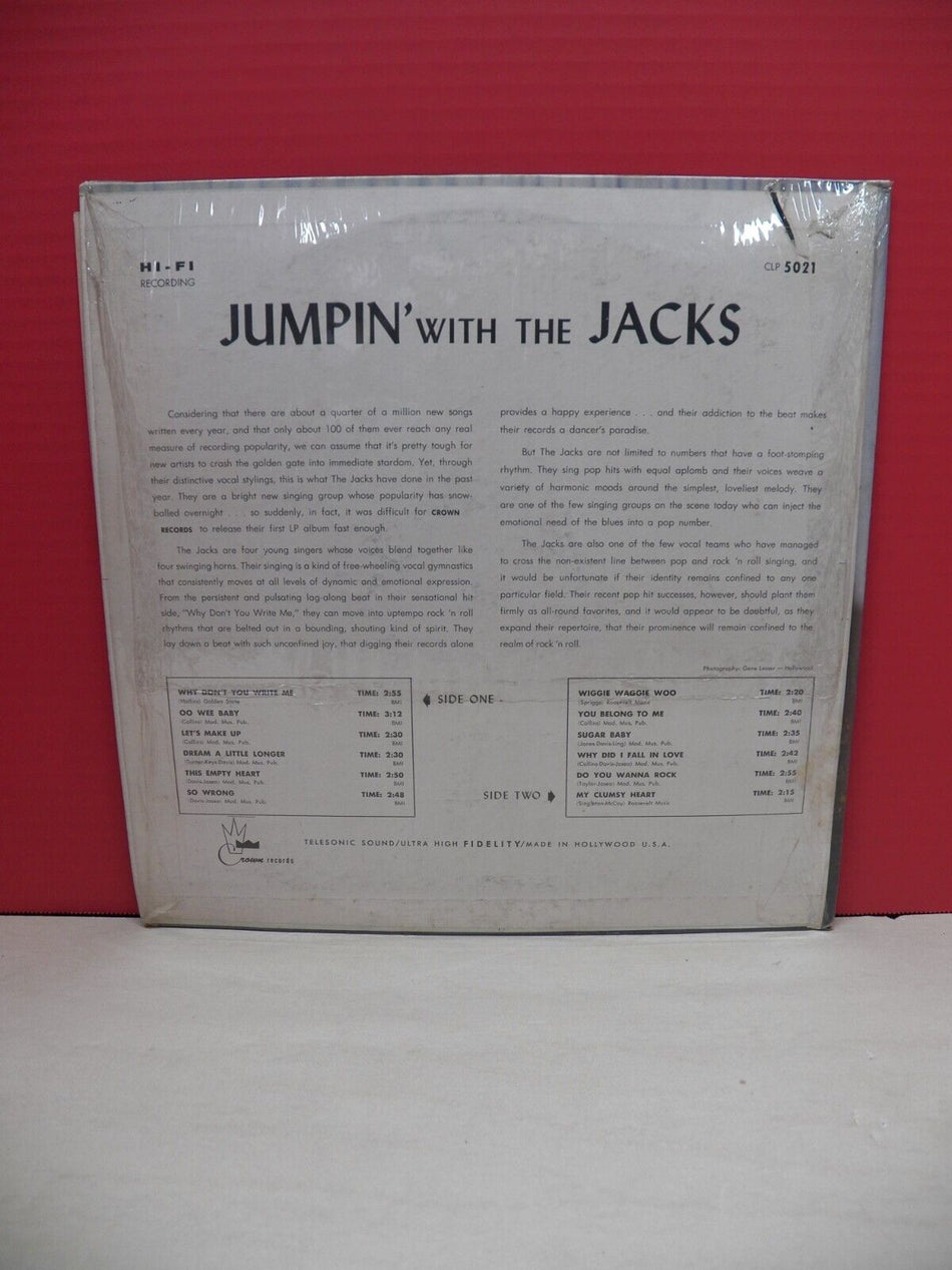 12" LP VG+ The Jacks Jumpin' With The Jacks Crown Records Reissue Hi-Fi CLP 5021