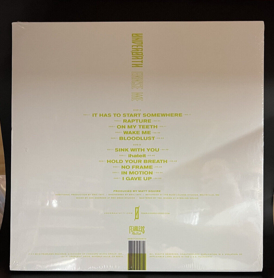 Rare Sealed Vinyl Record Underoath Erase Me LTD. to 1000 180g White Vinyl Delux