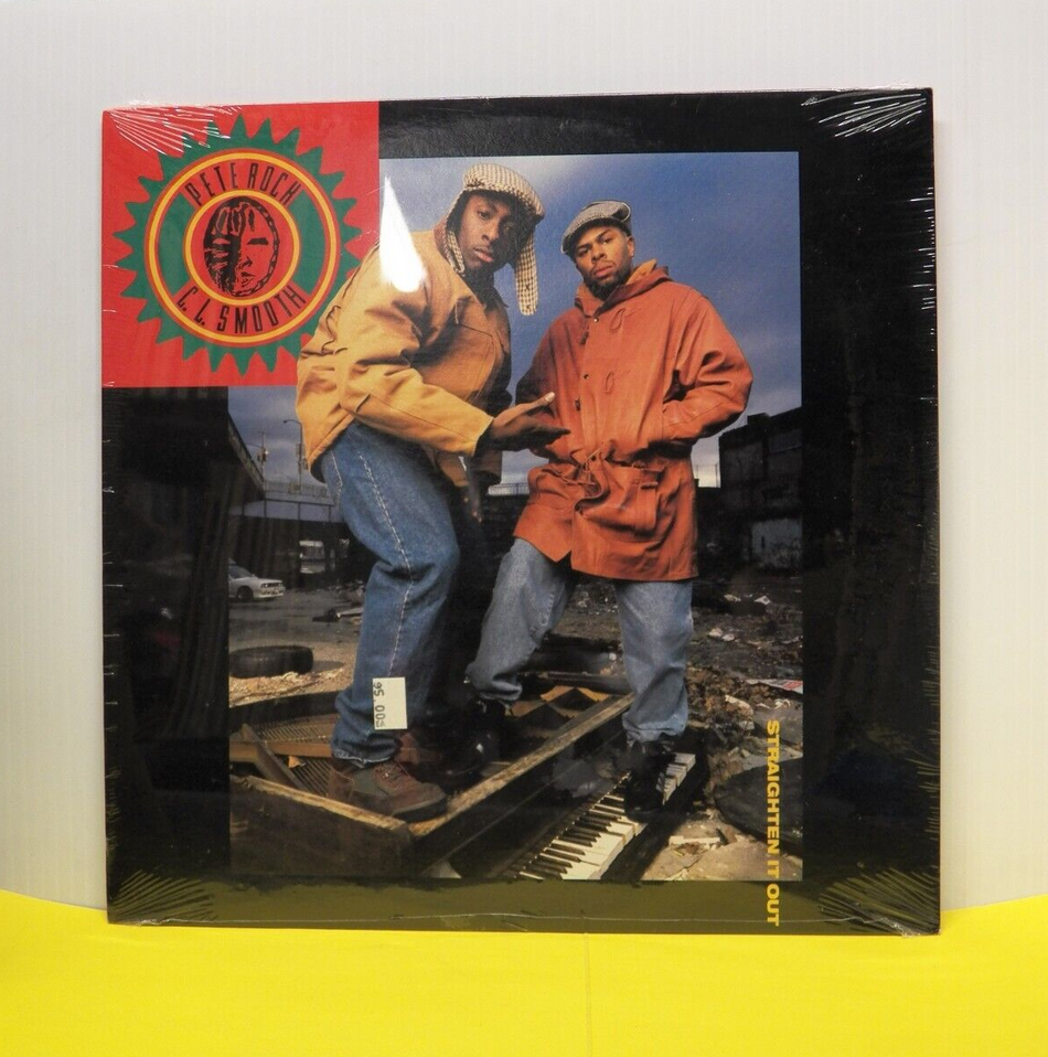 Sealed 12" Single Pete Rock & C.L. Smooth Straighten It Out 1992 Elektra 0-66382