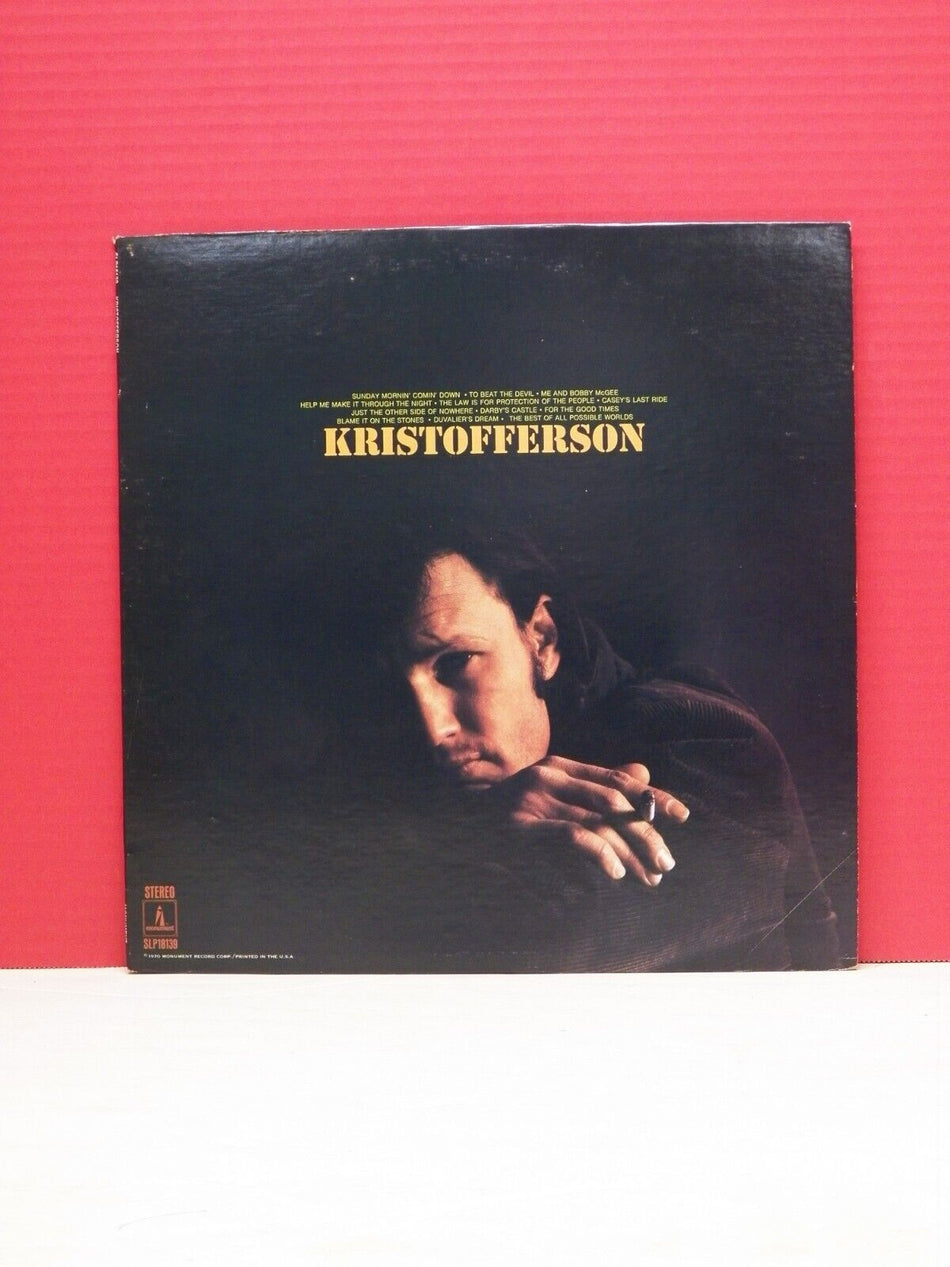 12" LP EX Kris Kristofferson Kristofferson 1970 Monument Stereo SLP18139