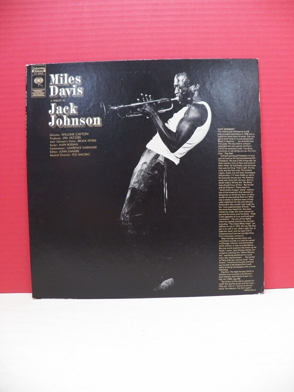 12" LP VG++/EX Miles Davis A Tribute To Jack Johnson 1971 Columbia Reissue