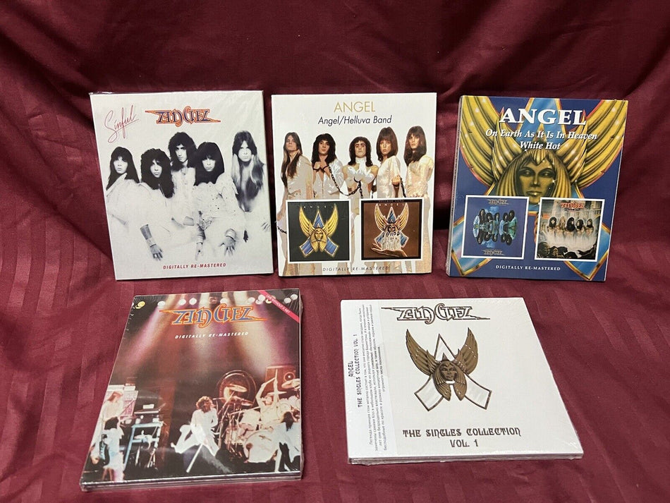 Sealed Lot of 5 Angel CDs Remastered Imports Please look at pictures for titles.