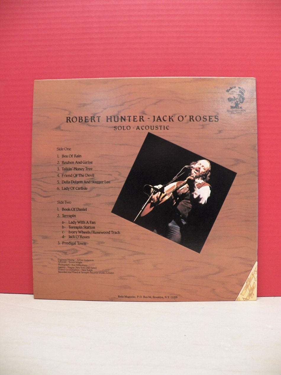 12" LP NM- Robert Hunter Jack O'Roses 1980 Relix Records RRLP2001