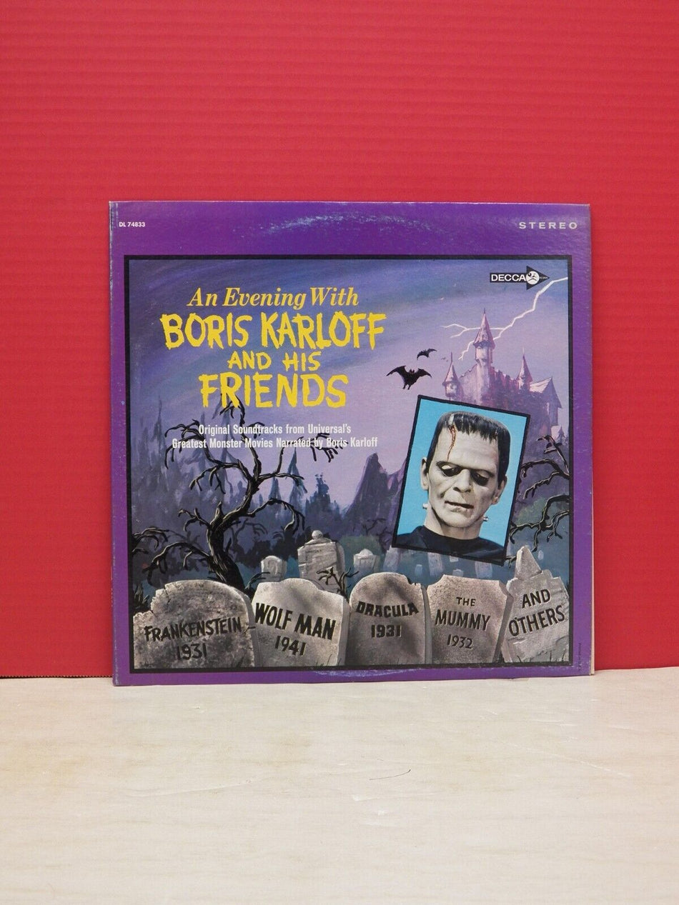 12" LP EX Boris Karloff An Evening W/ Boris Karloff & His Friends 1971  Reissue