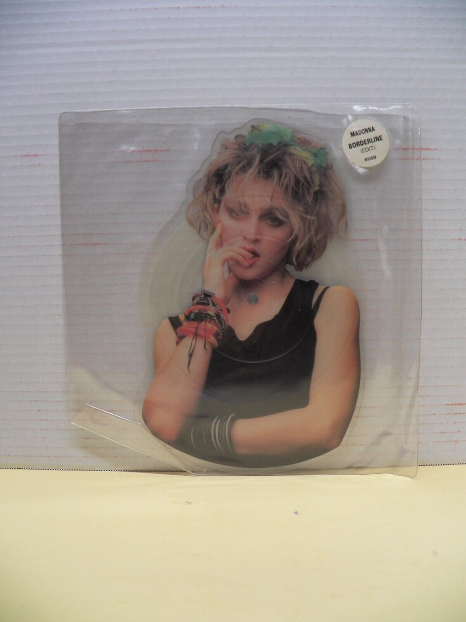 7" Shaped Picture Disc Single VG++/EX Madonna Borderline 1986 Sire UK Import