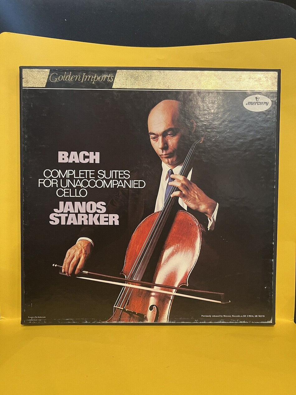 NM 3 LP Box Set Bach Complete Suites for Unaccompanied Cello Janos Starker 1974