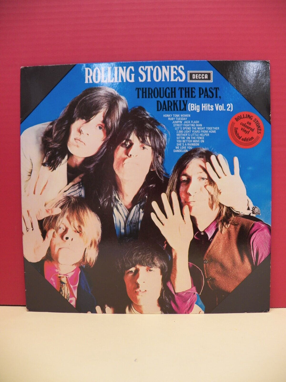 12" LP EX Rolling Stones Through The Past, Darkly 1978 Reissue Green Import