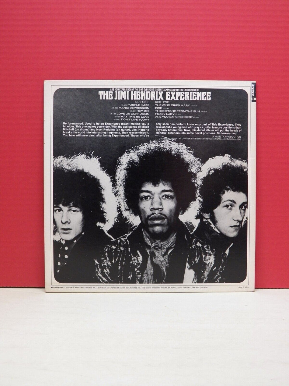 12" LP NM- The Jimi Hendrix Experience Are You Experienced 1979 Reprise Reissue