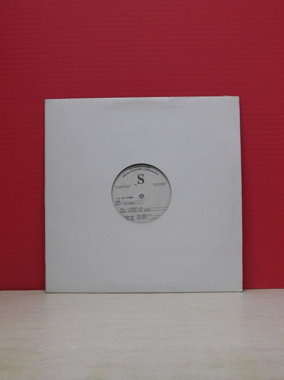 12" Single EX Mother Love Bone Shangri La 1990 Polygram Test Pressing PRO-900