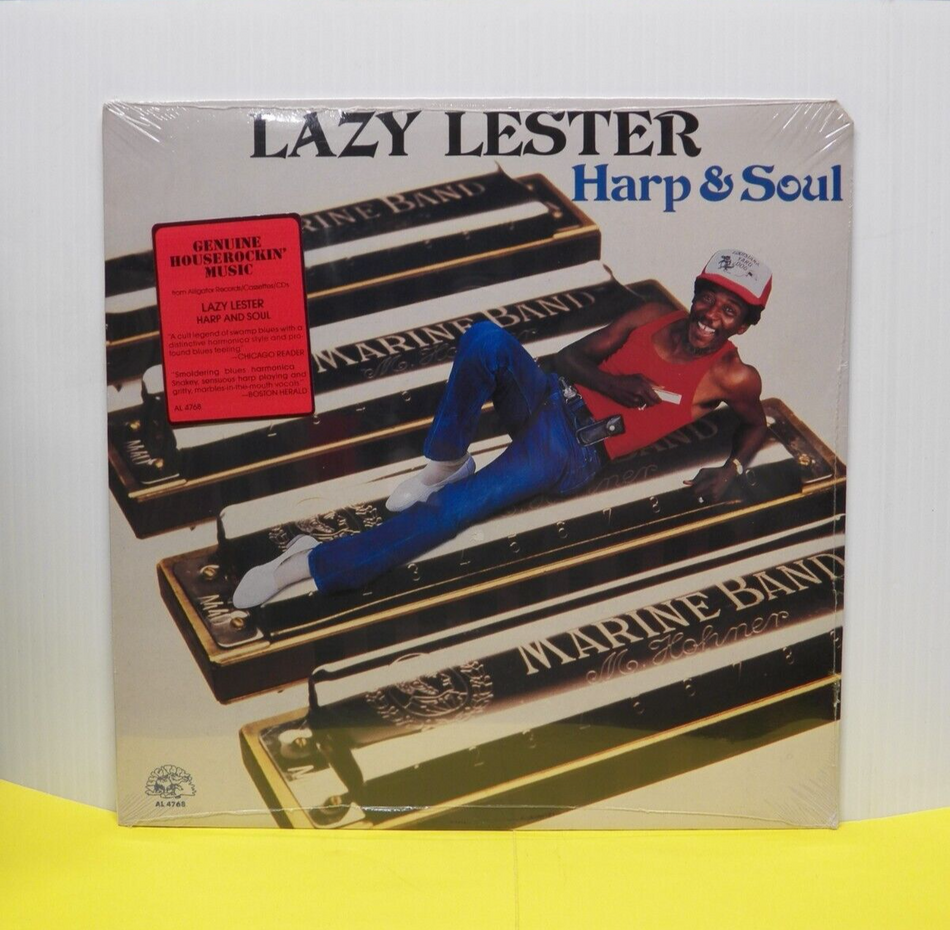 Sealed 12" LP Lazy Lester Harp & Soul 1988 Alligator Records AL 4768