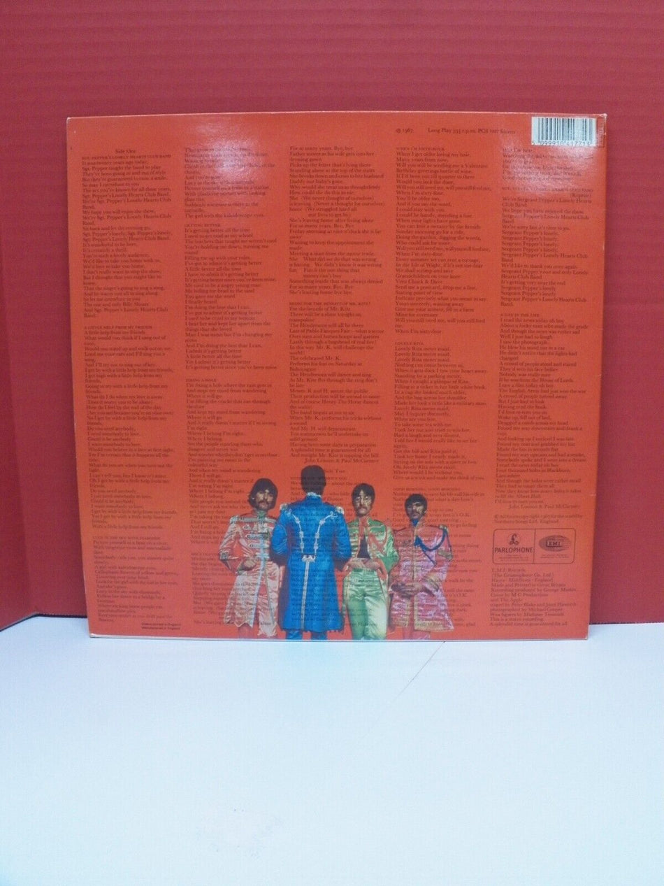 12" LP EX Beatles Sgt Peppers Lonely Hearts Club Band 1984 UK Reissue w/ Barcode