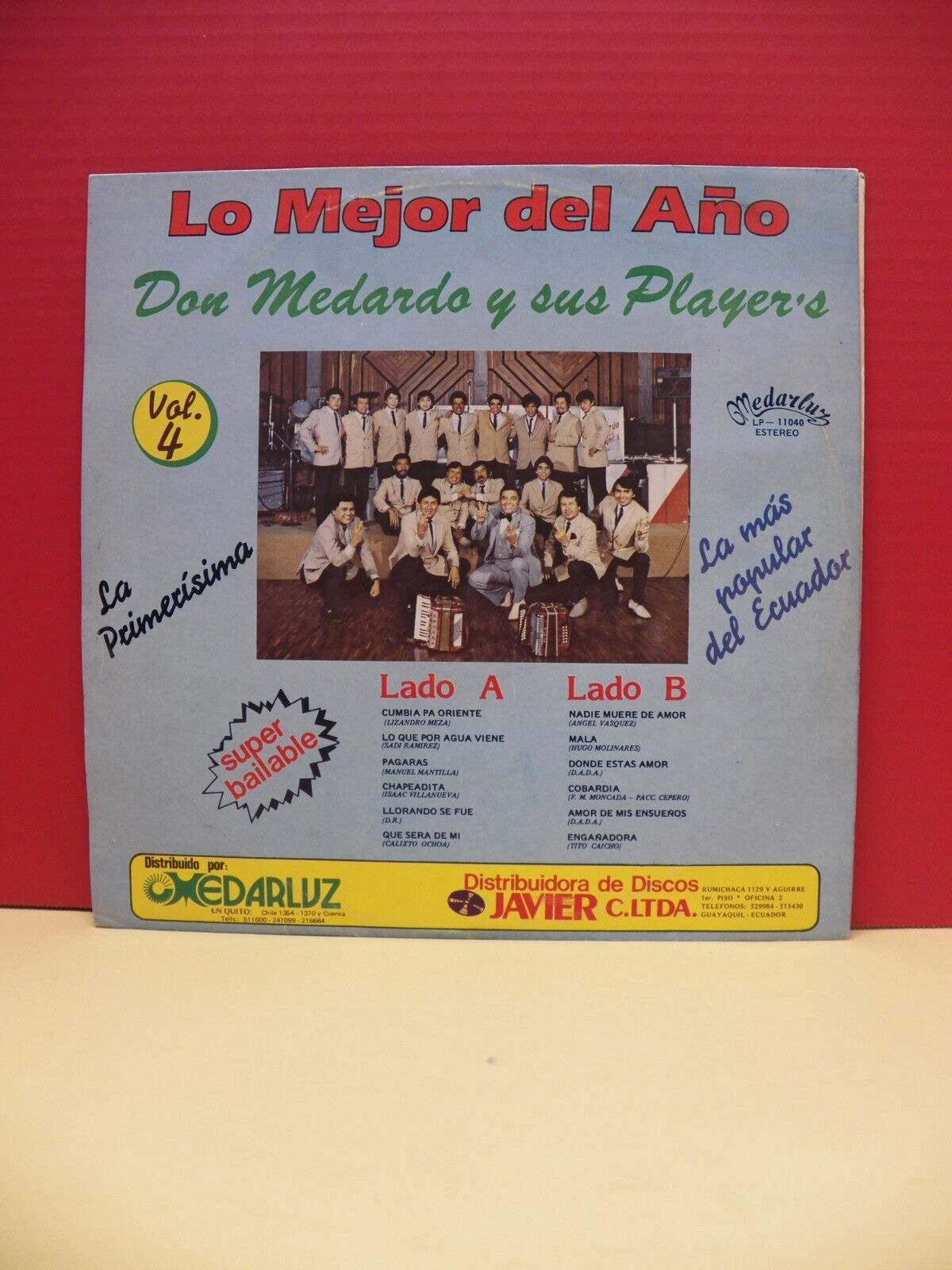 12" LP VG+ Don Medardo Y Sus Players Lo Mejor Del Ano Vol. 4 1985 Ecuador Import