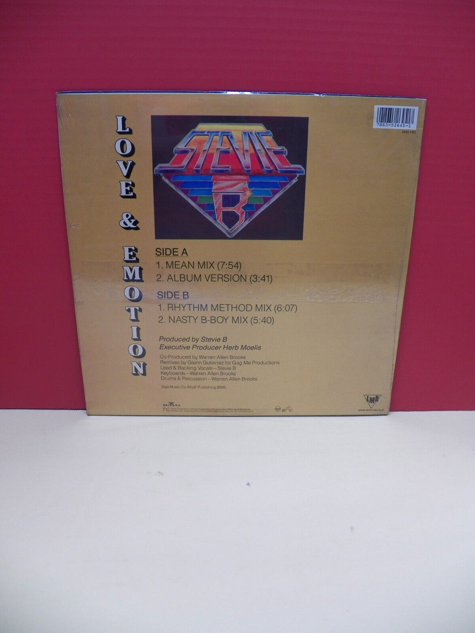 Sealed 12" Single Stevie B Love & Emotion 1990 LMR 2645-1-RD