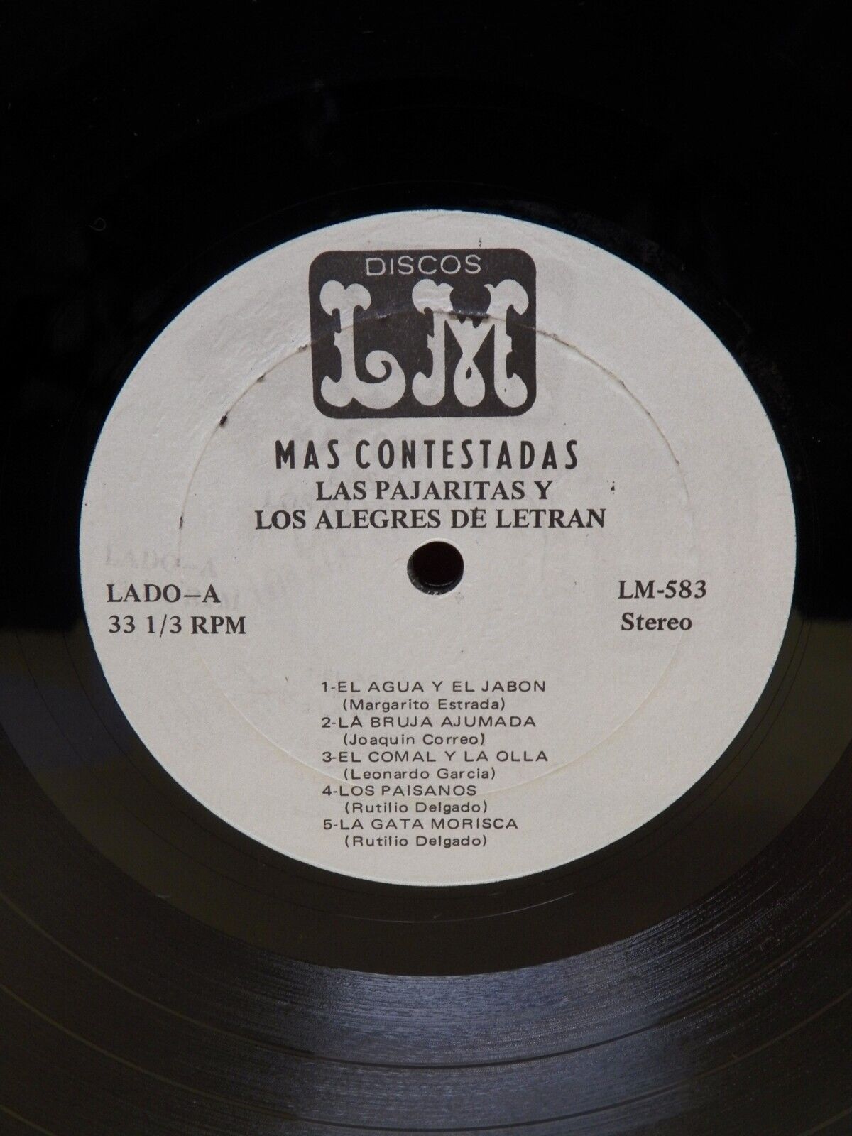 12" LP EX Las Pajaritas Y Los Alegres De Letran Mas Contestadas Discos LM LM-583