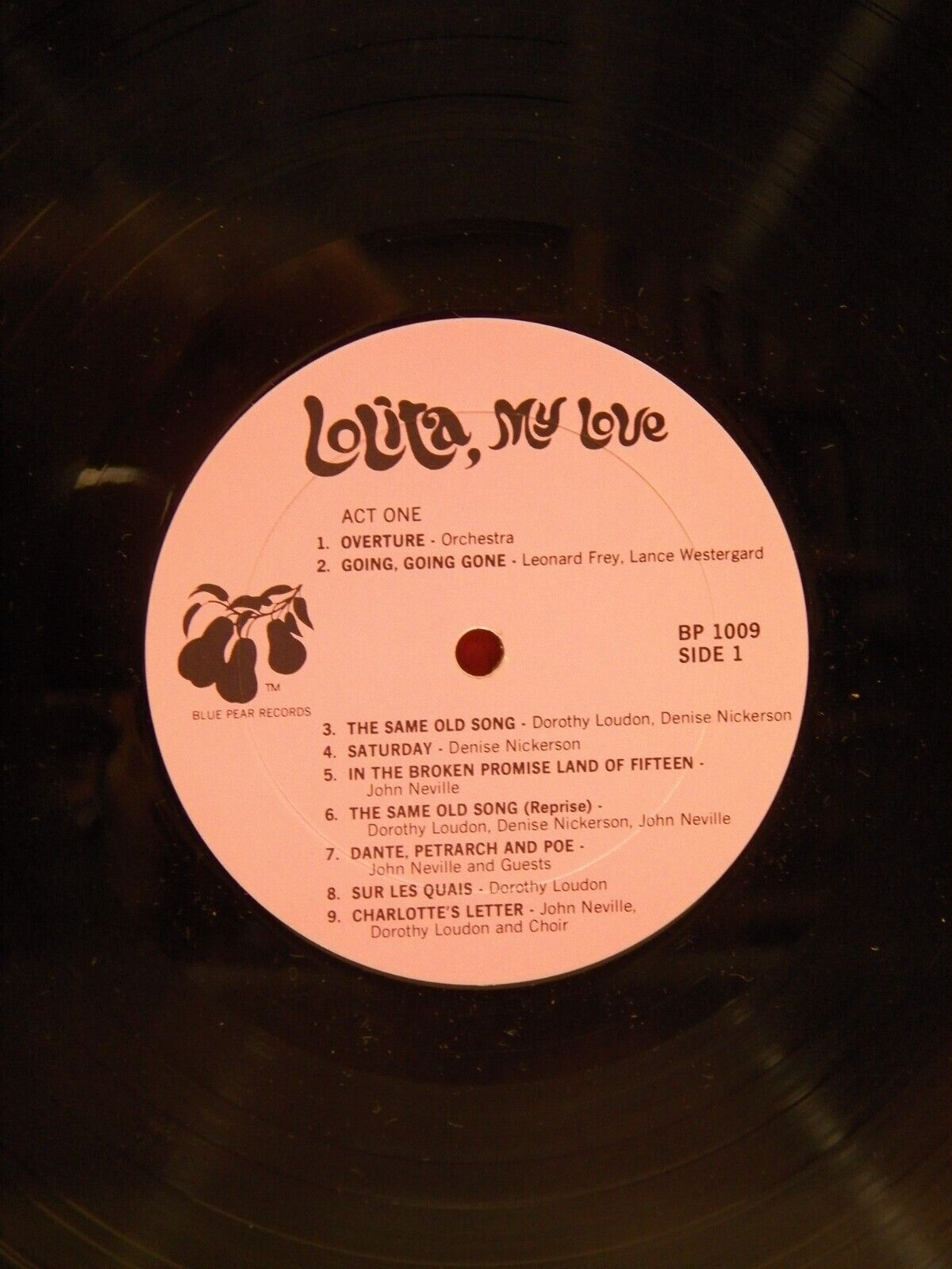 12" LP EX John Barry/Original Cast Lolita, My Love Blue Pear Ltd Ed Mono BP 1009