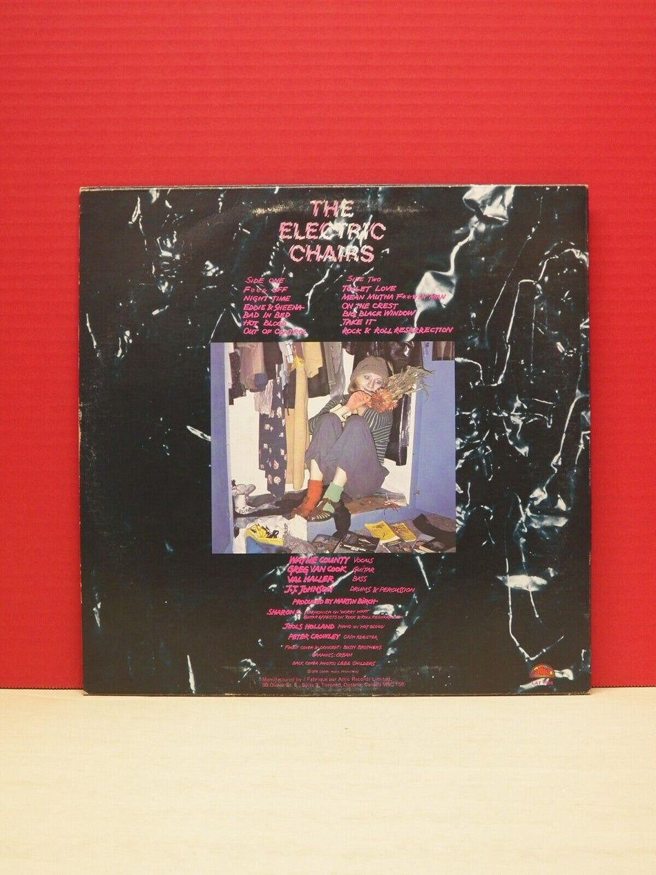 12" LP NM The Electric Chairs Blatantly Offenzive 1978 Attic Canada Import Red