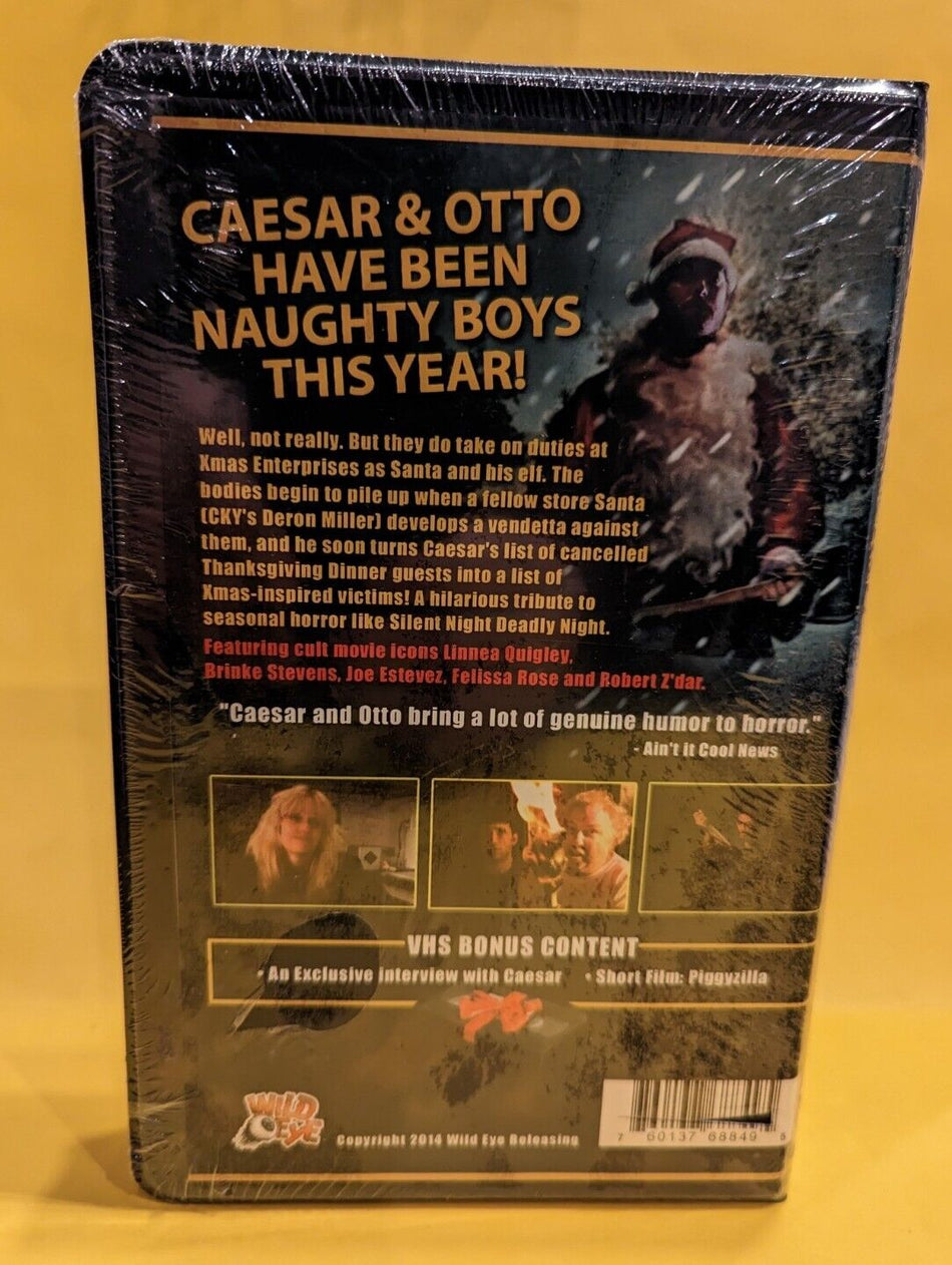 Rare Sealed New VHS Caesar & Otto's Deadly Xmas 2014 Wild Eye Clamshell