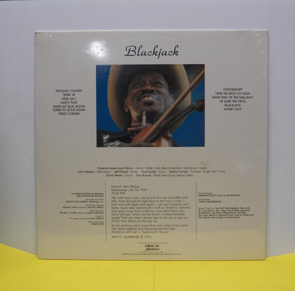 Sealed 12" LP Clarence Gatemouth Brown Blackjack 1977 Music Is Medicine MIM 9002