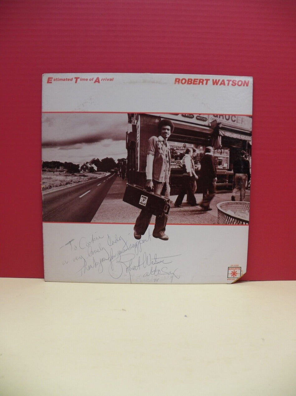 12" LP EX Robert Watson Estimated Time Of Arrival 1978 Roulette Autographed