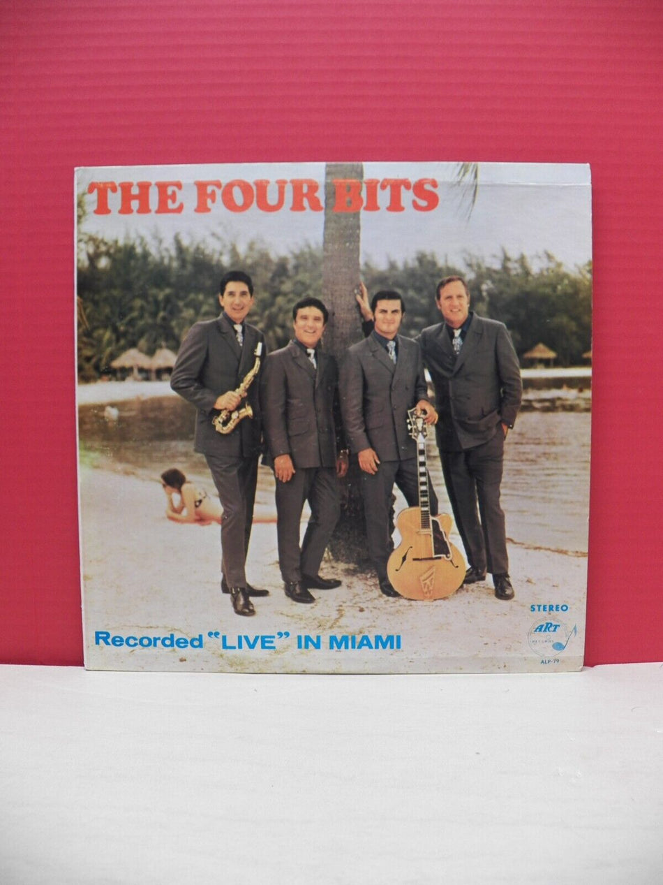 12" LP EX The Four Bits Recorded "Live" In Miami Art Records Autographed ALP-79