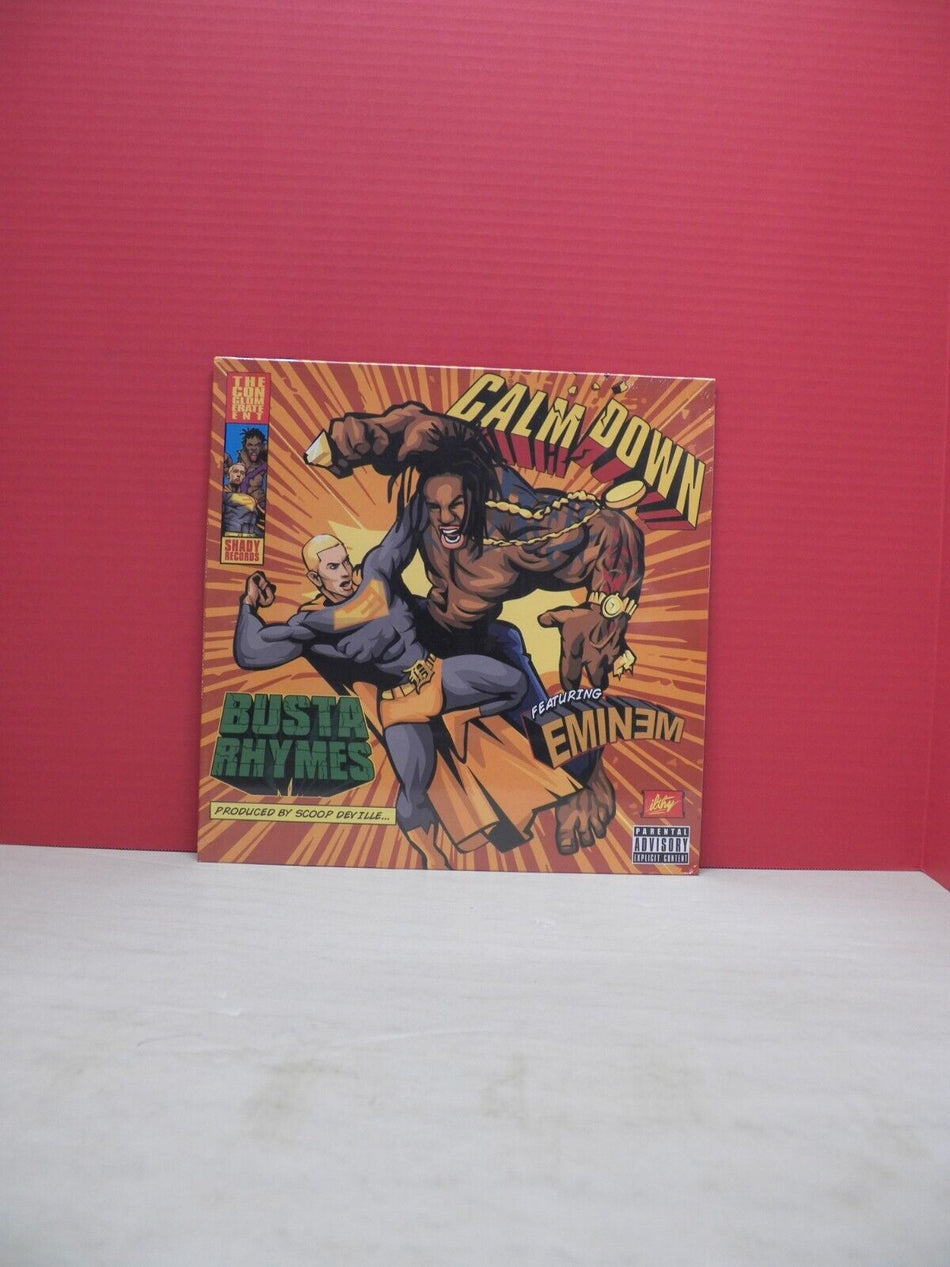 Sealed 12" Single Busta Rhymes feat. Eminem Calm Down 2017 Conglomerate Ent.