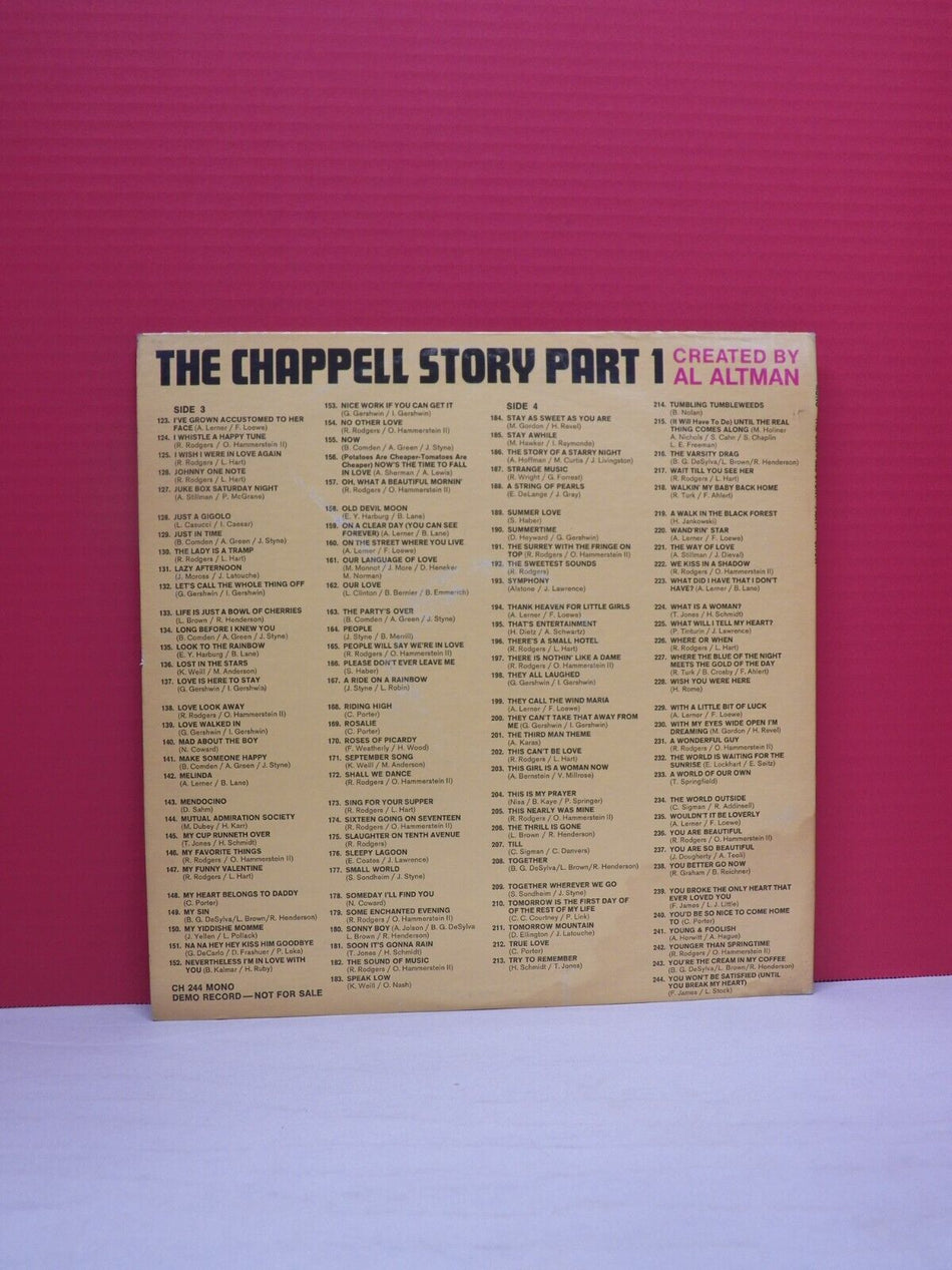 12" 2xLP EX Various Artists The Chappell Story Part 1 Promo Mono CH-244