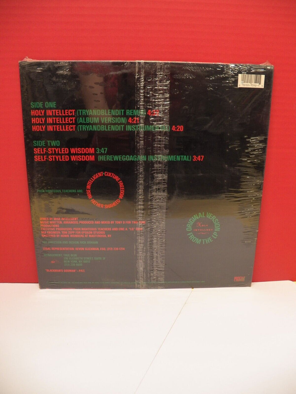 Sealed 12" Single Poor Righteous Teachers Holy Intellect 1990 Profile PRO-7312