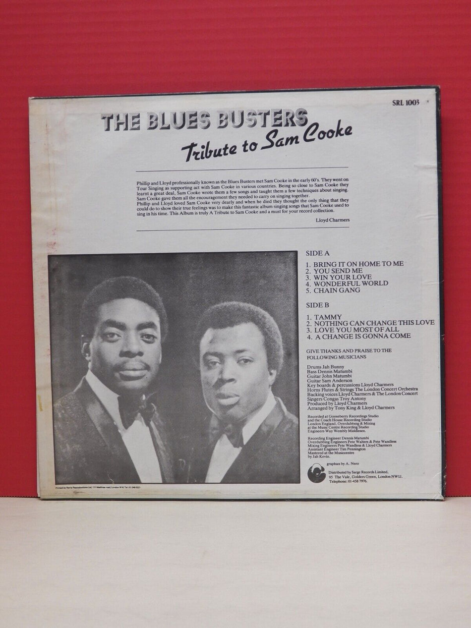 12" LP VG++/EX The Blues Busters Tribute To Sam Cooke Sarge UK Import SRL 1003