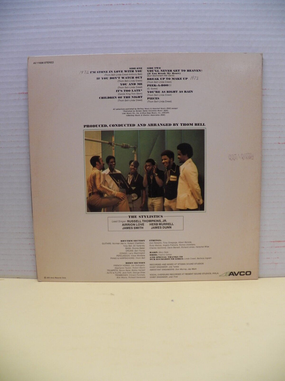 12" LP VG++/EX The Stylistics Round 2 1972 Avco Promo Stereo AV-11006-598