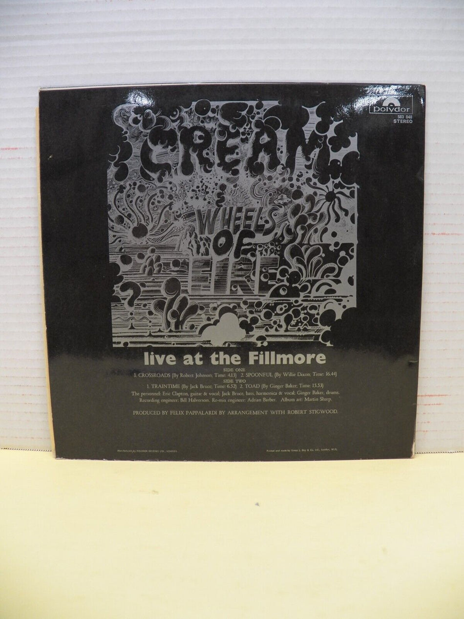 12" LP VG++/EX Cream Wheels Of Fire - Live At The Fillmore 1968 Polydor Import