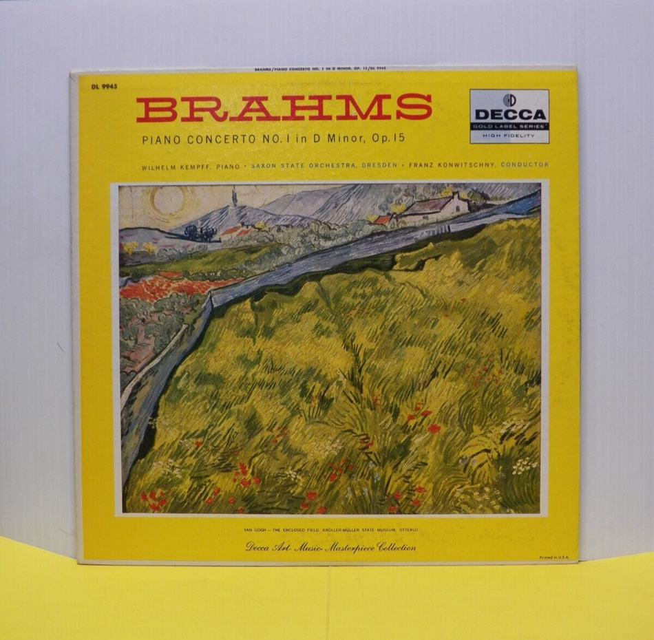 12" LP EX Wilhelm Kempff Brahms: Piano Concerto No. 1 in D Minor, Op. 15 Decca