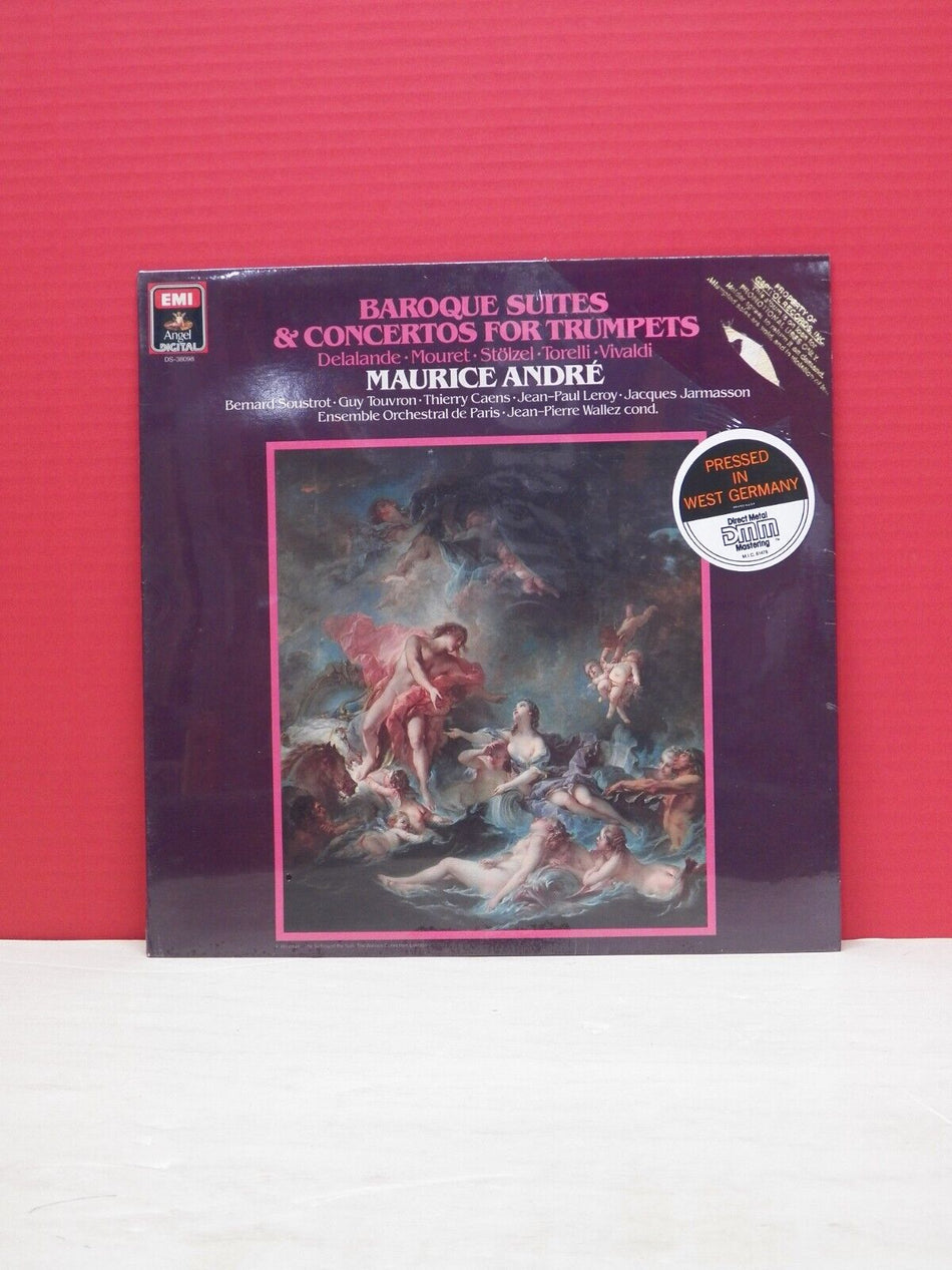 Sealed LP Maurice Andre Baroque Suites & Concertos For Trumpets 1984 Angel Promo