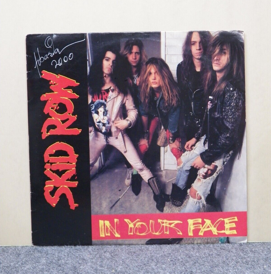 12" 2xLP VG++/EX Skid Row In Your Face 1989 Bud Records Autographed Promo Import