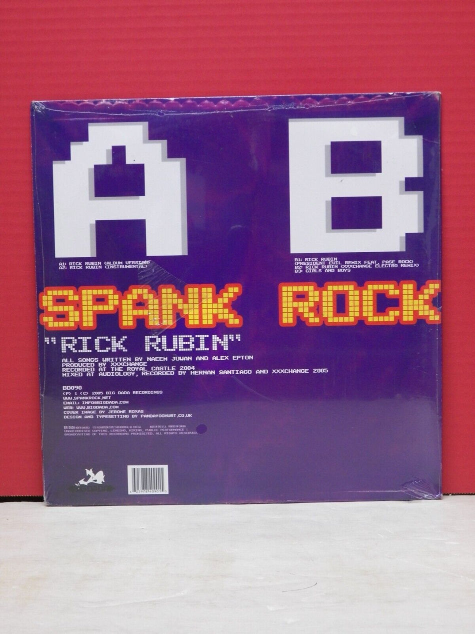 Sealed 12" Single Spank Rock Rick Rubin 2006 Big Dada Recordings BD090