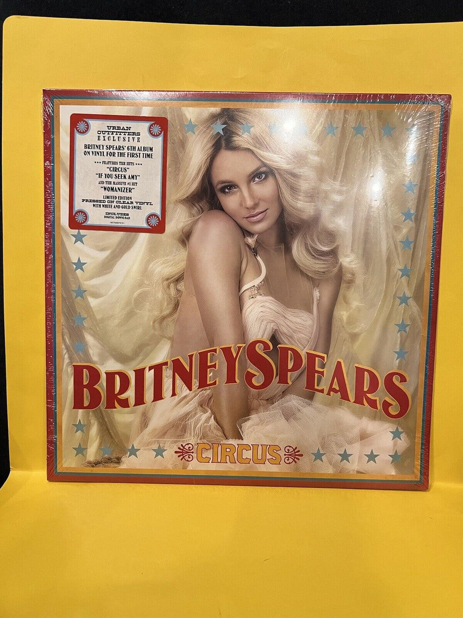 Rare Sealed Vinyl LP Britney Spears Circus Clear with white & Gold Swirl Urban